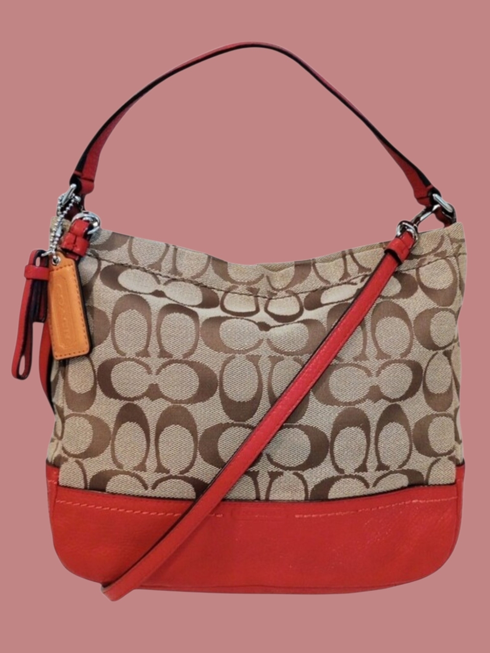 Coach Park Signature Canvas Hobo Bag/Crossbody EUC